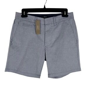J.Crew Mens Size 28 Oxford Tech Short 7 Inch Blue Heathered Stretch